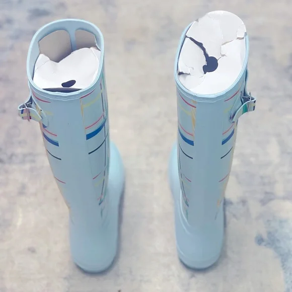 Hunter Original Tall Rain Boots in Rock Tartan Size 9 NWT - Picture 2 of 9